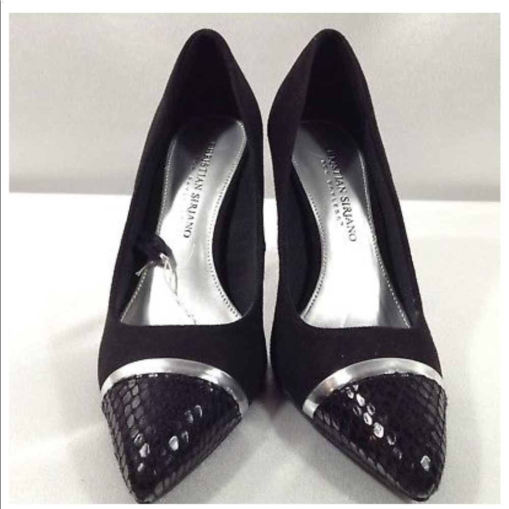 ⬇️Final Sale⬇️ Suede and Snake Skin Pointy Heels